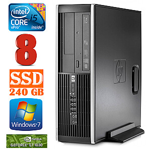 Personālais dators HP 8100 Elite SFF i5-650 8GB 240SSD GT1030 2GB DVD WIN7Pro
