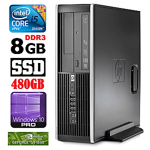 Персональный компьютер HP 8100 Elite SFF i5-650 8GB 480SSD GT1030 2GB DVD WIN10Pro
