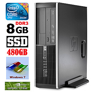 Персональный компьютер HP 8100 Elite SFF i5-650 8GB 480SSD GT1030 2GB DVD WIN7Pro