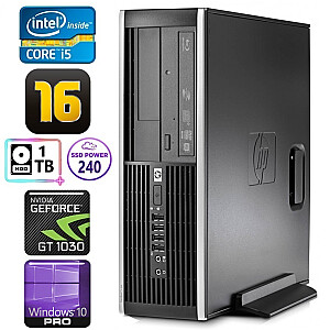 Personālais dators HP 8100 Elite SFF i5-750 16GB 240SSD+1TB GT1030 2GB DVD WIN10Pro