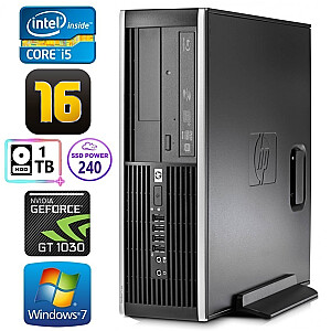 Personālais dators HP 8100 Elite SFF i5-750 16GB 240SSD+1TB GT1030 2GB DVD WIN7Pro