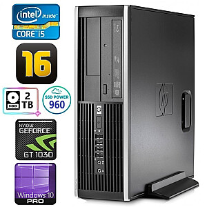 Personālais dators HP 8100 Elite SFF i5-750 16GB 960SSD+2TB GT1030 2GB DVD WIN10Pro