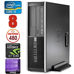 Personālais dators HP 8100 Elite SFF i5-750 8GB 480SSD GT1030 2GB DVD WIN10Pro