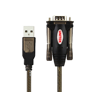 UNITEK Y-105A seriālais kabelis Melns 1,5 m USB Type-A DB-9