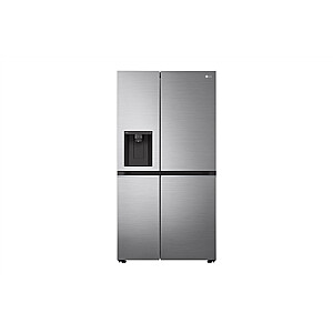 LG Refrigerator GSLV50PZXM Energy efficiency class F, Free standing, Side by side, Height 179 cm, No Frost system, Fridge net capacity 416 L, Freezer net capacity 219 L, 36 dB, Platinum Silver