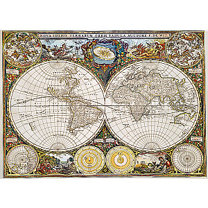 TREFL Пазл из дерева Старинная карта мира 1000 шт.