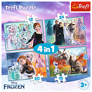 TREFL FROZEN Комплект пазлов 4в1