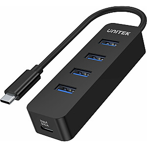 UNITEK HUB USB-C 4XUSB-A 3.1, AKTĪVS, 10 W, H1117B