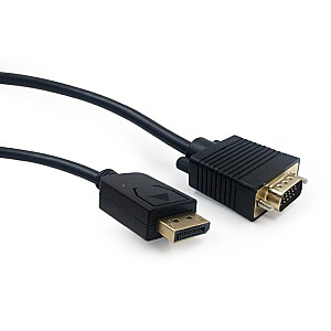 Gembird CCP-DPM-VGAM-6 1,8 m VGA (D-Sub) DisplayPort video kabeļa adapteris, melns