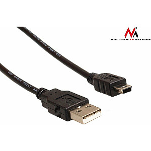 USB kabelis Maclean USB-A - miniUSB 3 m melns (MCTV-749)