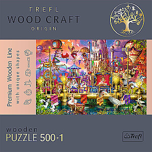 TREFL Koka puzle - Burvju pasaule, 500gb