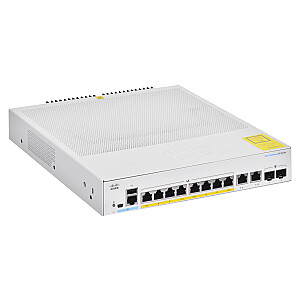Сетевой коммутатор Cisco CBS350-8P-2G-EU Управляемый L2/L3 Gigabit Ethernet (10/100/1000), серебристый