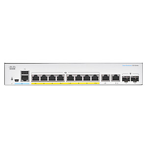 Cisco CBS350-8P-2G-EU tīkla slēdzis pārvaldīts L2/L3 Gigabit Ethernet (10/100/1000) Sudrabs