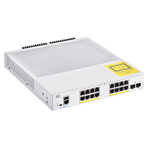 Cisco CBS250-16P-2G-EU tīkla slēdzis pārvaldīts L2/L3 Gigabit Ethernet (10/100/1000), sudraba krāsa