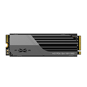 SILICON POWER PCIe Gen 4x4 XS70 Внутренний твердотельный накопитель SSD 2 ТБ M.2 2280 NVMe 1.4 (SP02KGBP44XS7005) Черный, Серый