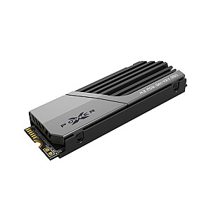 SILICON POWER PCIe Gen 4x4 XS70 iekšējais SSD 2TB M.2 2280 NVMe 1.4 (SP02KGBP44XS7005) melns, pelēks