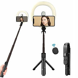Blackmoon XT-18S+ Selfie stick LED RING statīvs + tālvadības pults