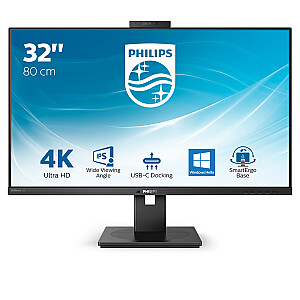 Philips P Line 329P1H/00 80 cm (31,5 collas) LED displejs 3840 x 2160 pikseļi 4K Ultra HD melns