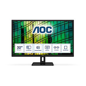 AOC E2 Q32E2N 80 cm (31,5") LED displejs, 2560 x 1440 pikseļi, Quad HD, melns
