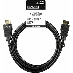 Kabeļ Speedlink HIGH SPEED 4K HDMI — PS5/PS4/Xbox Series X/S, slēdzis/OLED, 1,5 m