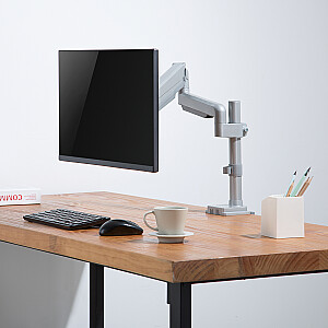 Ergo Office ER-407G monitora rokas turētājs uz galda stiprinājuma, regulējams slīpums, grozāms universāls VESA 13-32"