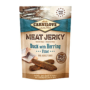 CARNILOVE MEAT JERKY Duck with Herring - лакомство для собак - 100 г