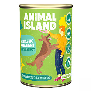 Animal Island suņu barība Fazāns ar burkāniem 400g