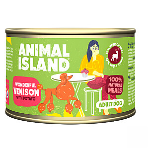 Suņu barība Animal Island Jeleń z Ziemniakami 410g