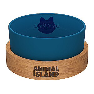 Animal Island Bowl cat Deep Sea Blue ros.S 900ml