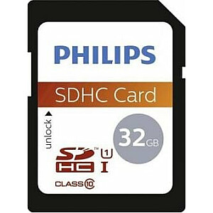 Philips SDHC karte 32 GB 10. klase UHS-I/U1 V10 (FM32SD45B/00)
