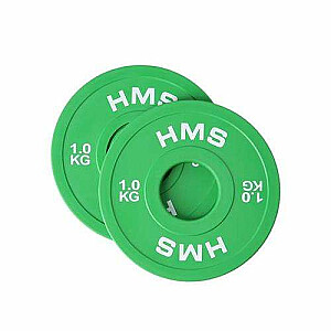 Olimpiskais disku buferis 2x1kg zaļš HMS CBRS10