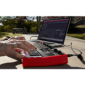 AKAI MPK Mini Play MK3 tastatūras vadības pults kontrolleris MIDI USB melns, sarkans