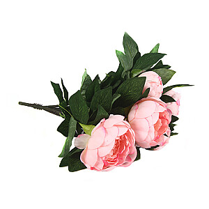 Mākslīgie ziedi 4Living Green Peoniju pušķis 46cm rozā 302711
