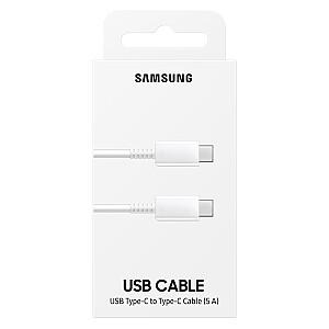 Samsung EP-DN975BWEGWW USB-C -> USB-C kabelis PD / 100W / 5A / 1m balts