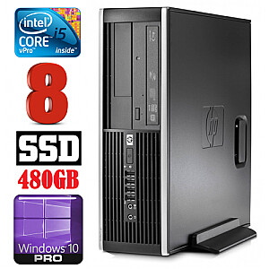 Personālais dators HP 8100 Elite SFF i5-650 8GB 480SSD DVD WIN10Pro