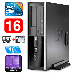 Personālais dators HP 8100 Elite SFF i5-650 16GB 240SSD+1TB DVD WIN10Pro