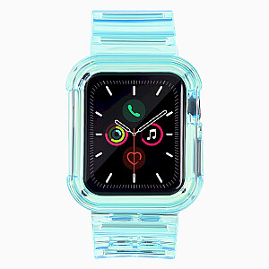 Fusion Light Set silikona siksniņa Apple Watch  42mm / 44mm / 45mm zila