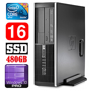 Personālais dators HP 8100 Elite SFF i5-650 16GB 480SSD DVD WIN10Pro
