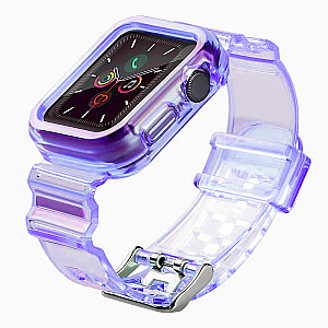 Fusion Light Set silikona siksniņa Apple Watch  42mm / 44mm / 45mm violeta