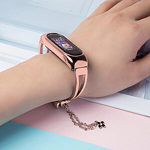 Fusion Metal Bracelet ремешок для часов Xiaomi Mi Band 3 / 4 / 5 / 6 розовый