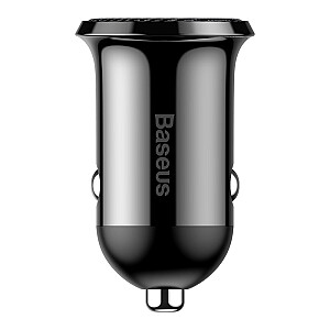 Baseus CCALLP-01 grain pro Автомобильная зарядка dual USB 4.8A черная