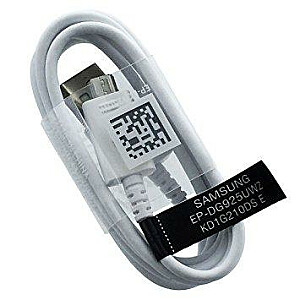 Samsung EP-DG925UWE G920 G925 S6 Universāls Micro USB Datu un Uzlādes Kabelis 1m Balts (OEM)