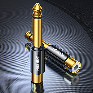 Ugreen adapter from 6.35 mm jack (male) to RCA (female) gold (AV169)