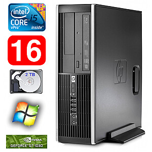 Personālais dators HP 8100 Elite SFF i5-650 16GB 2TB GT1030 2GB DVD WIN7Pro