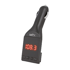 Setty Автомобильный FM Transmitter Bluetooth 4.0 / USB / Micro SD / Aux / LCD / AUX 3.5 mm Kабель / Black