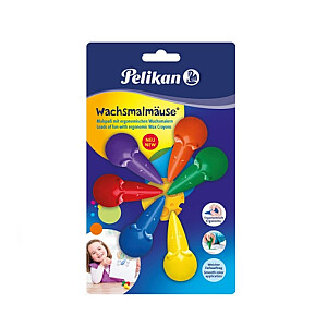 Pelikan Vaska krītiņi Mouse 6 krāsas (803328)