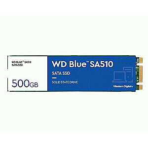 SSD WESTERN DIGITAL SA510 500GB M.2 SATA 3.0 Write speed 510 MBytes/sec Read speed 560 MBytes/sec 2.38mm TBW 200 TB MTBF 1750000 hours WDS500G3B0B