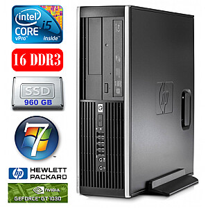 Personālais dators HP 8100 Elite SFF i5-650 16GB 960SSD GT1030 2GB DVD WIN7Pro
