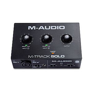 M-AUDIO M-Track Solo USB audio interfeisa kristāla priekšpastiprinātājs 16 bitu 48 kHz melns