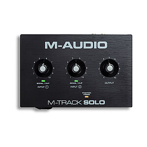 M-AUDIO M-Track Solo USB audio interfeisa kristāla priekšpastiprinātājs 16 bitu 48 kHz melns